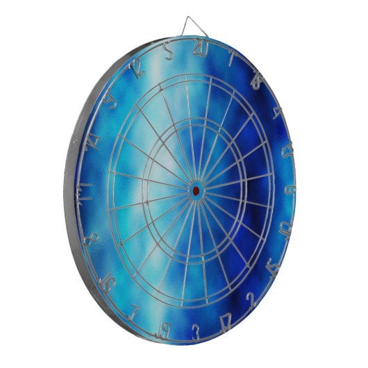 Blauw glas dartbord (Voorkant Links)