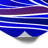Blauw Glas in lood Abstract Poster (Hoek)