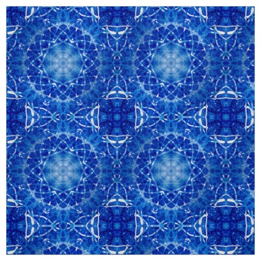 Blauw Glas in lood Catherine Window Tile Patroon Stof (Swatch)