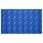 Blauw Glas in lood Catherine Window Tile Patroon Stof (Fat Quarter)