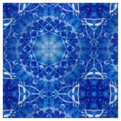 Blauw Glas in lood Catherine Window Tile Patroon Stof (Close Up)