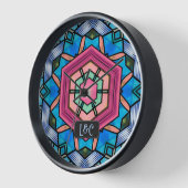 Blauw Glas in lood Kunst Deco  paren (Hoek)