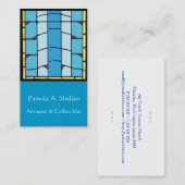Blauw Glas in lood Visitekaartje (Voorkant / Achterkant)