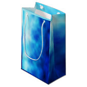 Blauw glas klein cadeauzakje (Voorkant Gekanteld)