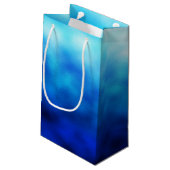 Blauw glas klein cadeauzakje (Achterkant Gekanteld)