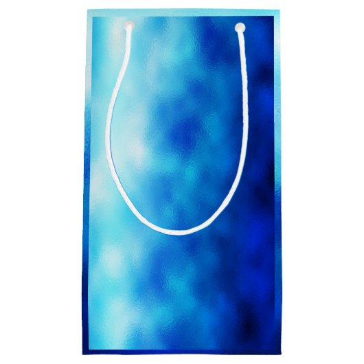 Blauw glas klein cadeauzakje (Voorkant)
