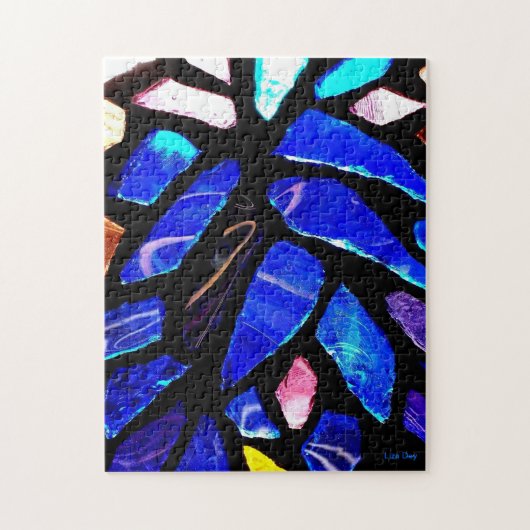 'Blauw Glas' Legpuzzel (Verticaal)