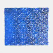 Blauw glas met patronspatroon, glas, abstract, fleece deken (Voorkant (Horizontaal))