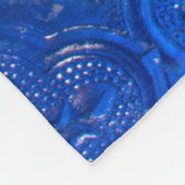 Blauw glas met patronspatroon, glas, abstract, fleece deken (Hoek)