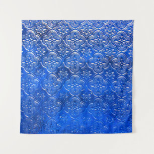 Blauw glas met patronspatroon, glas, abstract, wandkleed