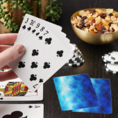 Blauw glas pokerkaarten (Insitu)