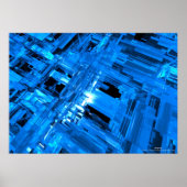 blauw glas poster (Voorkant)