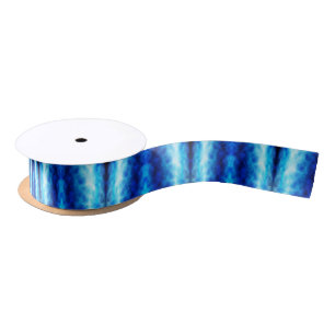 Blauw glas satijnen lint