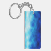 Blauw glas sleutelhanger (Voorkant Links)