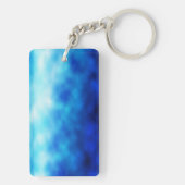 Blauw glas sleutelhanger (achterkant)