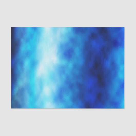 Blauw glas tissuepapier (Voorkant)