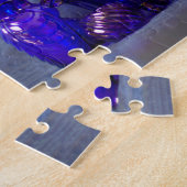 Blauw glas Vases Horizontale Puzzle Legpuzzel (Zijkant)