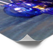 Blauw glas Verticale basen Poster (Hoek)