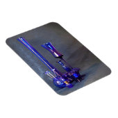 Blauw glas Verticale Vases Flexibel fotomagneet Magneet (Rechterzijde)