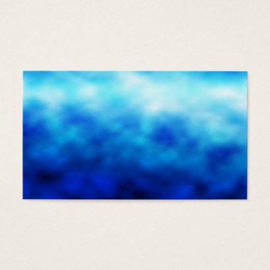 Blauw glas visitekaartje (Voorkant)