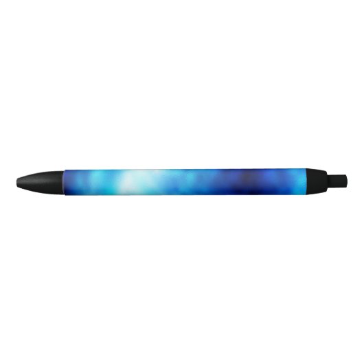 Blauw glas zwarte inkt pen (Voorkant)