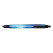 Blauw glas zwarte inkt pen (Achterkant)