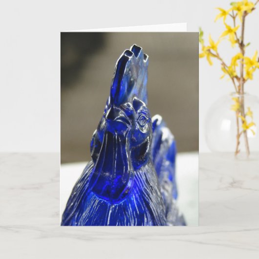 Blauw glasoppervlak kaart (Gele Bloem)