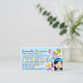 Blauw Glass Clean Janitorial House Keeping Visitekaartje (Staand voorkant)