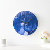Blauw glaswerk grote klok (Huis)