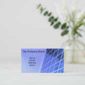Blauw Glazen Facade Architecture Design Visitekaartje (Staand voorkant)