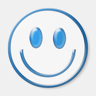 Blauw glazen gezicht magneet