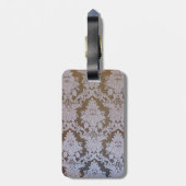 blauw glazen kaarlehouder bagagelabel (Achterkant verticaal)