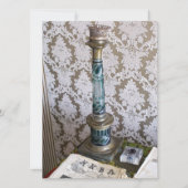 blauw glazen kaarlehouder kaart (Voorkant)