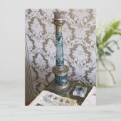 blauw glazen kaarlehouder kaart (Staand voorkant)