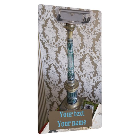  blauw glazen kaarlehouder klembord (Rechts)