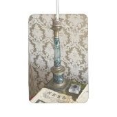 blauw glazen kaarlehouder luchtverfrisser (Voorkant)