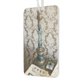  blauw glazen kaarlehouder luchtverfrisser (Links)