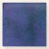 blauw glazen onderzetter (Voorkant)