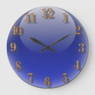 Blauw glazen ontwerp grote klok