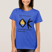 Blauw 'Gleam in Eye' Basic T-Shirt Boomeranged (Voorkant)