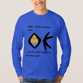 Blauw "Gleam in Eye"- lange mouw Boomeranged T-shirt