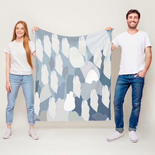 Blauw Gletsjer Ijs Fleece Deken (In situ)
