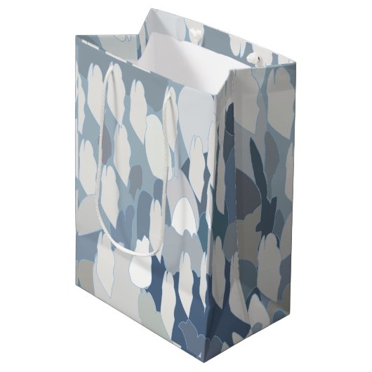 Blauw Gletsjer Ijs Medium Cadeauzakje (Voorkant Gekanteld)
