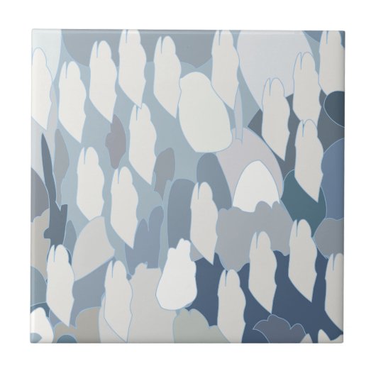 Blauw Gletsjer Ijs Tegeltje (Voorkant)