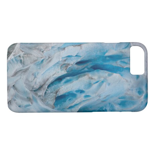 Blauw gletsjerijs iPhone 7 hoesje (Achterkant (Horizontaal))