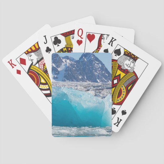 Blauw gletsjerijs, Noorwegen Pokerkaarten (Achterkant)