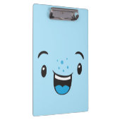 Blauw glimlachend Kawaii Face Clip Board Klembord (Rechts)