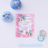 blauw glimlachende apen uitnodigen flyer (Enkel)