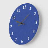 Blauw Glimmer met witte cijfers wandklok (Hoek)