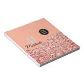 blauw glinster logo tekst toevoegen bedankt kortin notitieblok (Schuin)